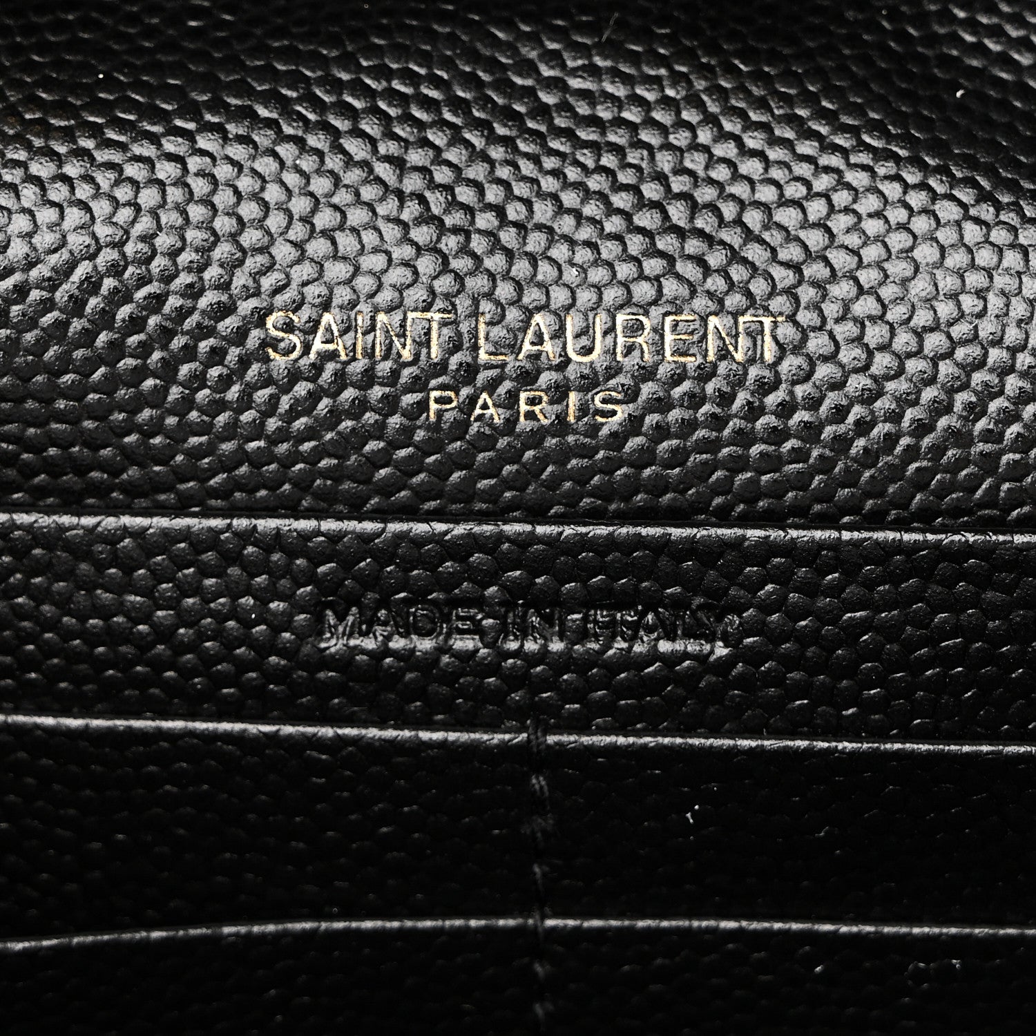 Grain De Poudre Matelasse Chevron Monogram Chain Wallet Black