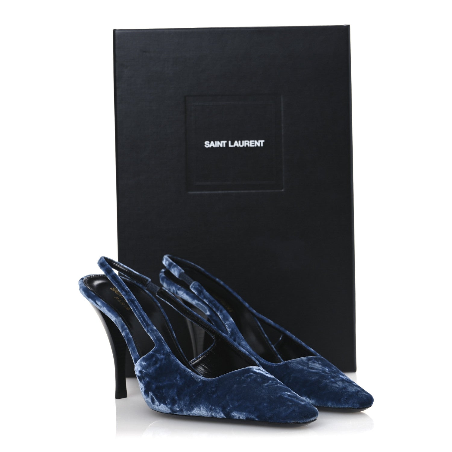 Velluto Mastrop Tom 90 Dream Slingback Pumps 37 Denim