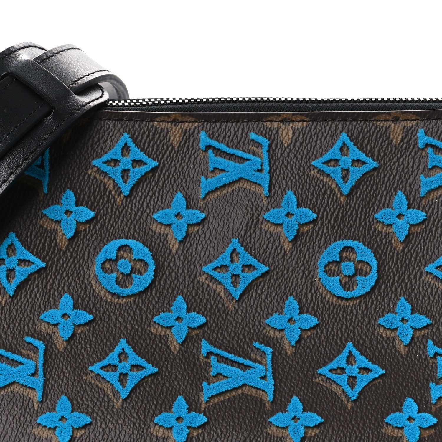 Monogram Tuffetage Triangle Messenger Turquoise