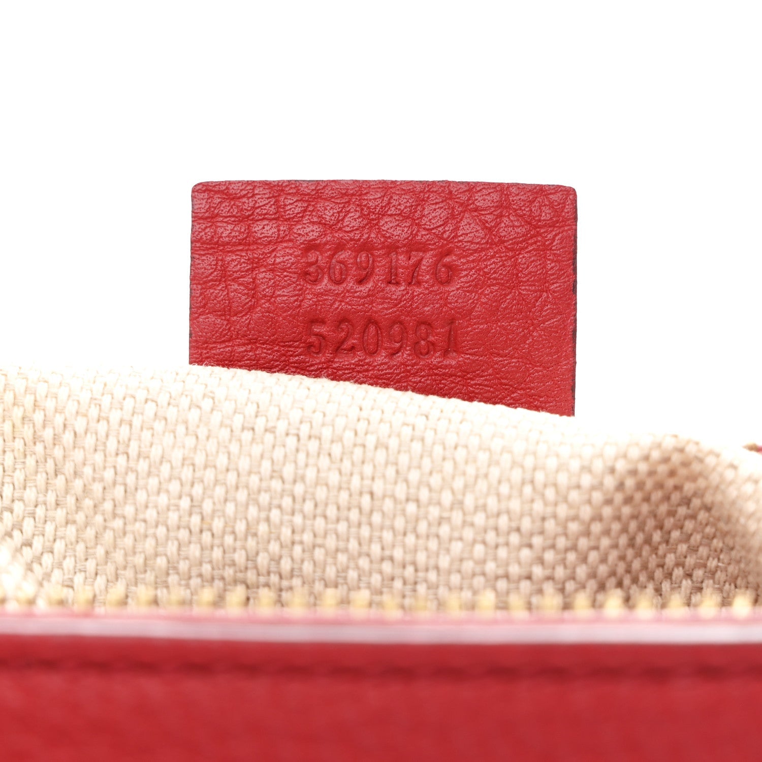Pebbled Calfskin Small Soho Top Handle Bag Red