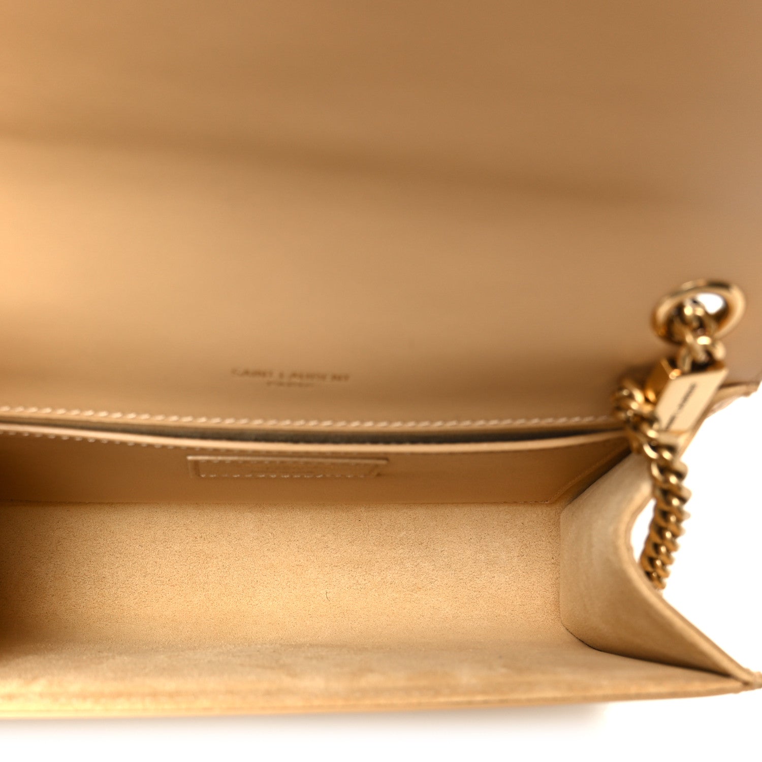 Metallic Calfskin Small Classic Monogram Kate Tassel Satchel Gold