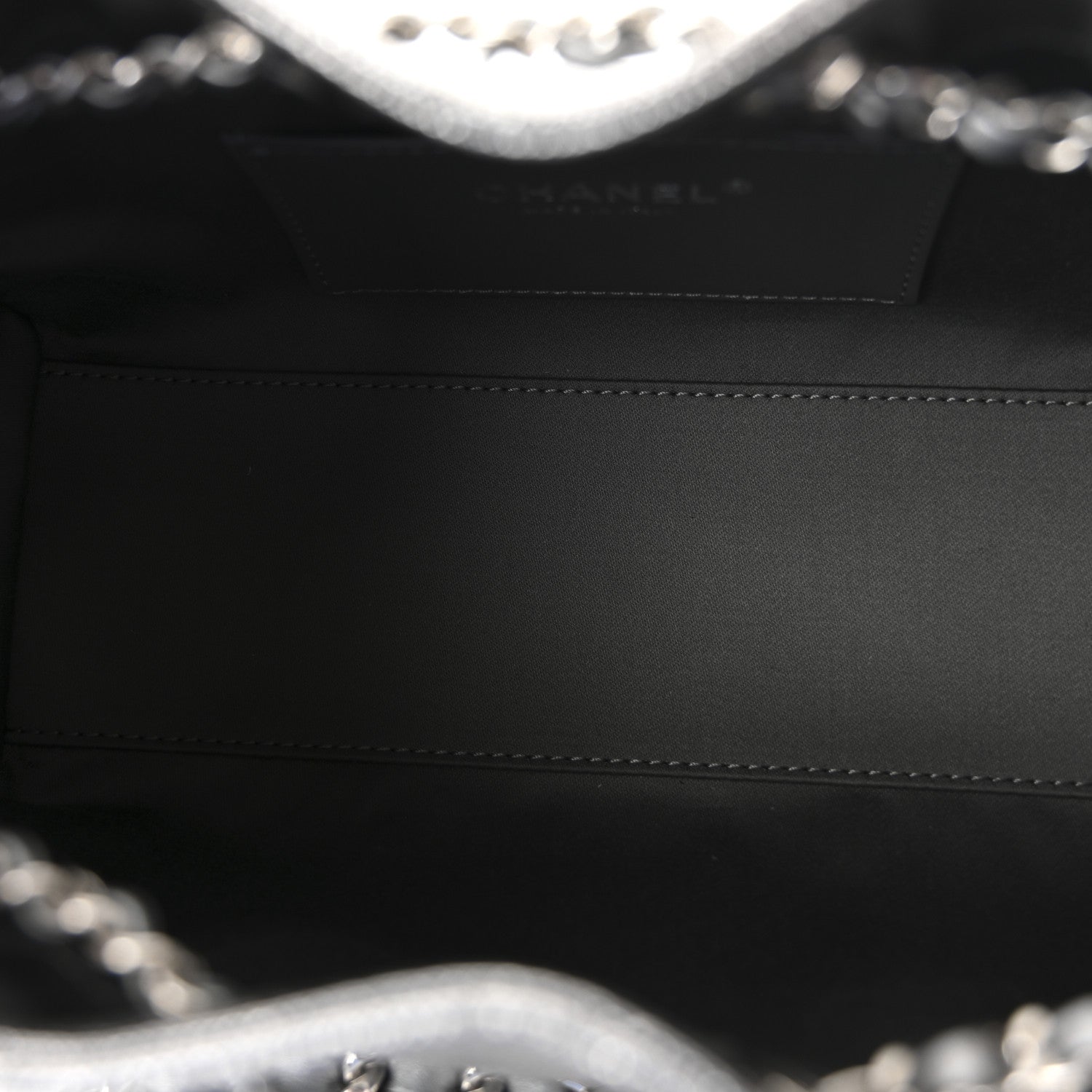 Metallic Caviar Quilted Mini Chanel 25 Handbag Silver