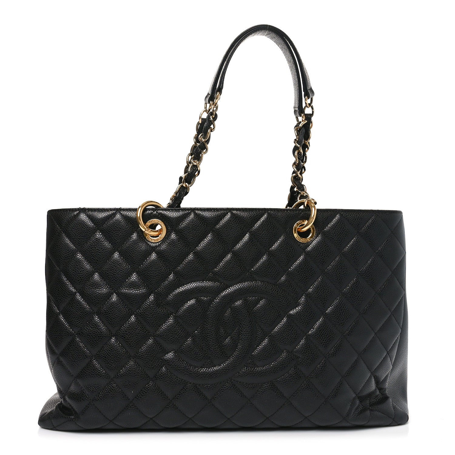 Caviar Quilted XL Grand Shopping Tote GST Black