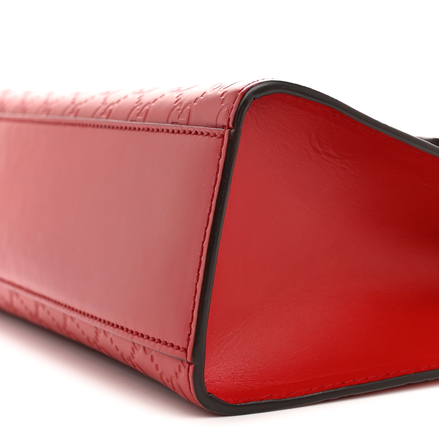 Guccissima Medium Padlock Shoulder Bag Hibiscus Red