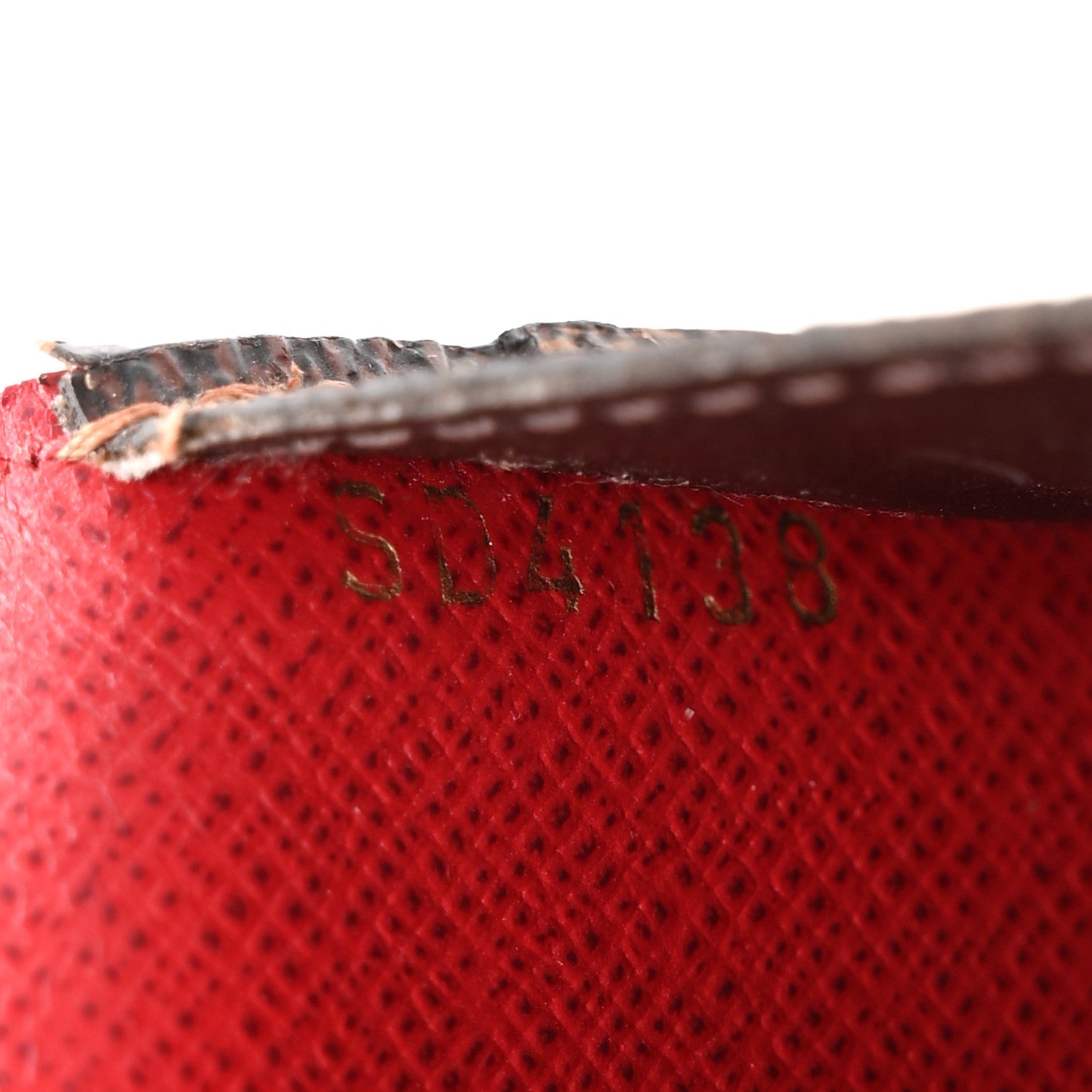 Damier Ebene Josephine Wallet Red
