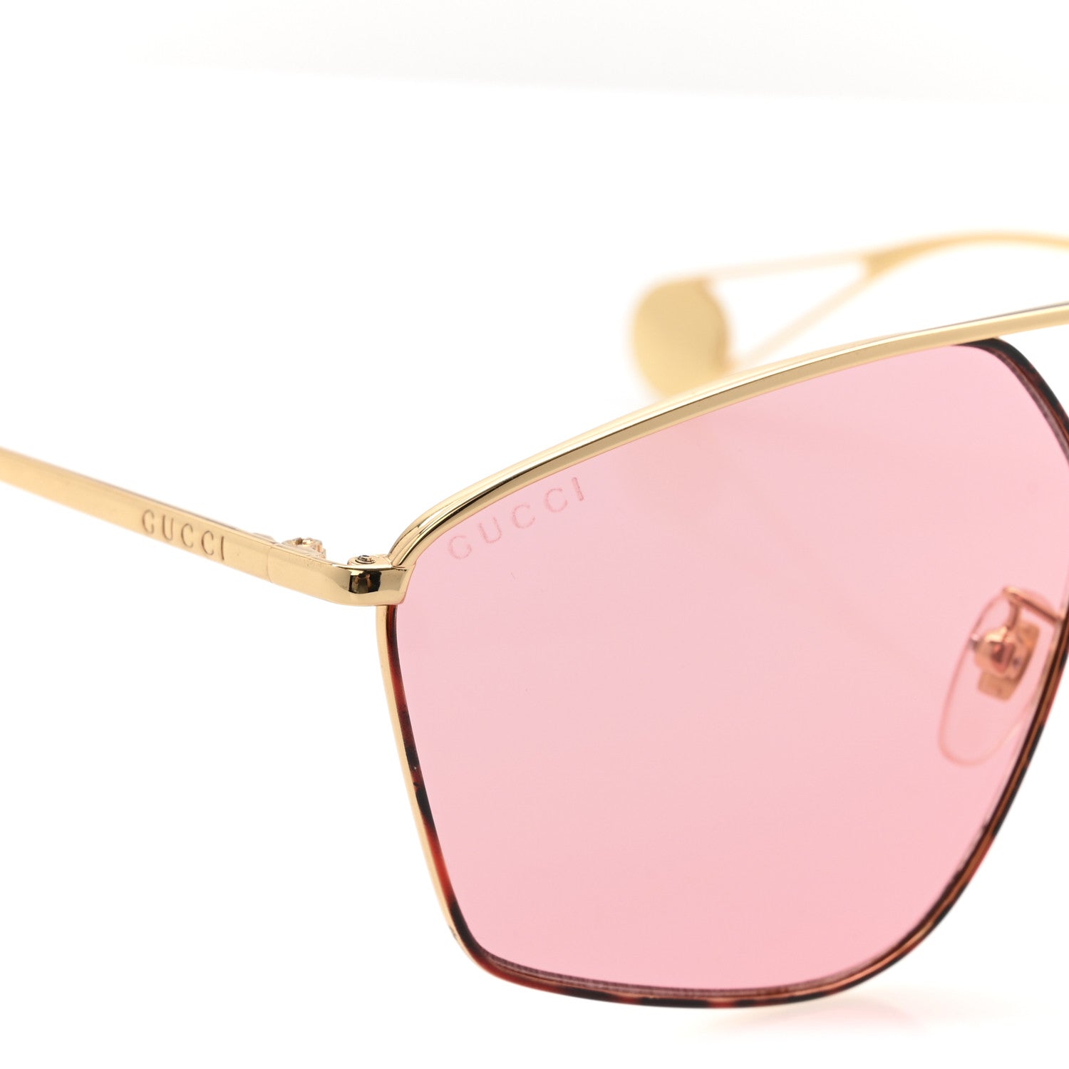 Square Frame GG0437SA Sunglasses Gold