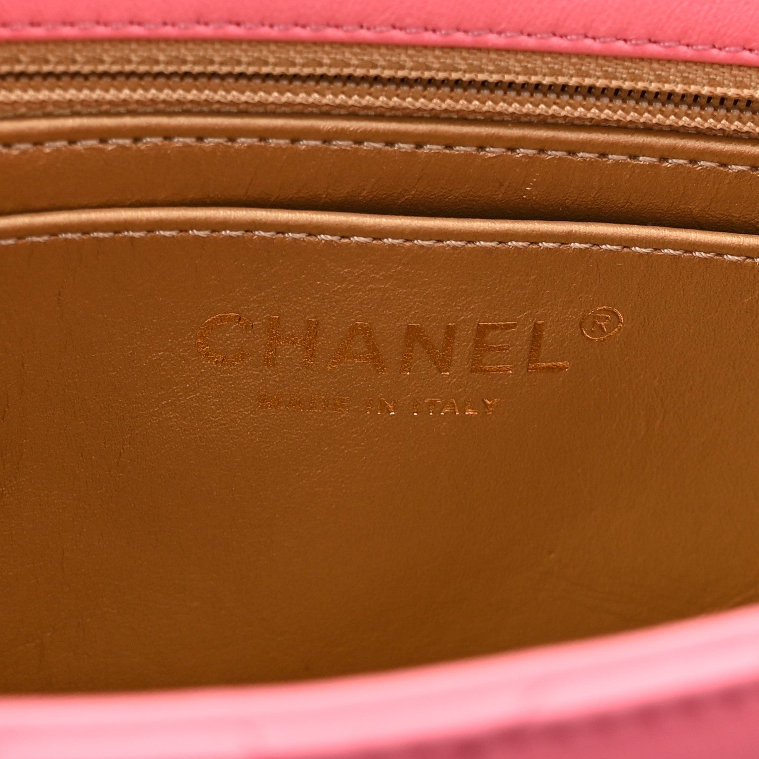 Lambskin Quilted Mini Pearl Crush Flap Pink