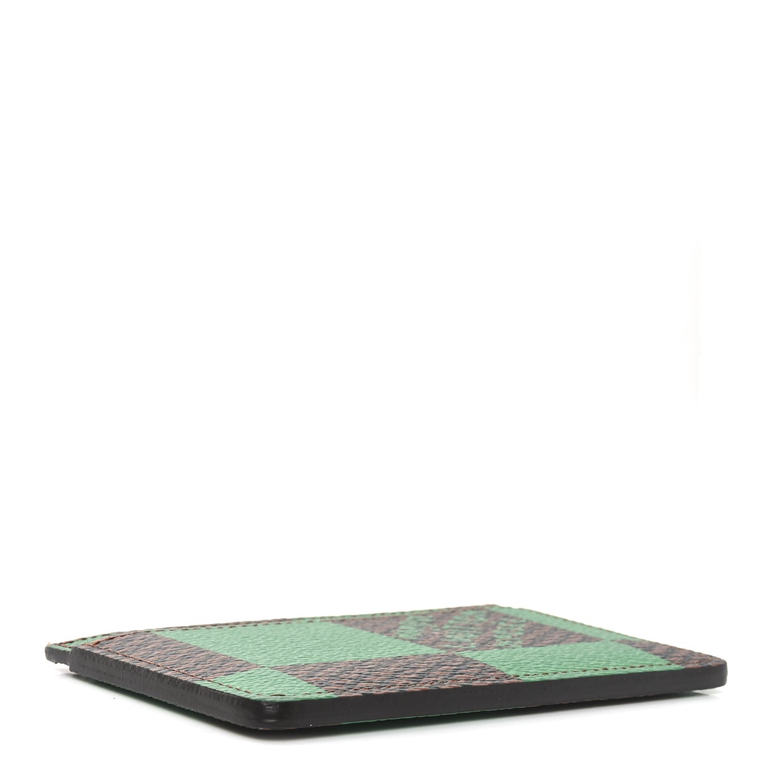 Damier Pop Porte Cartes Simple Card Holder Green
