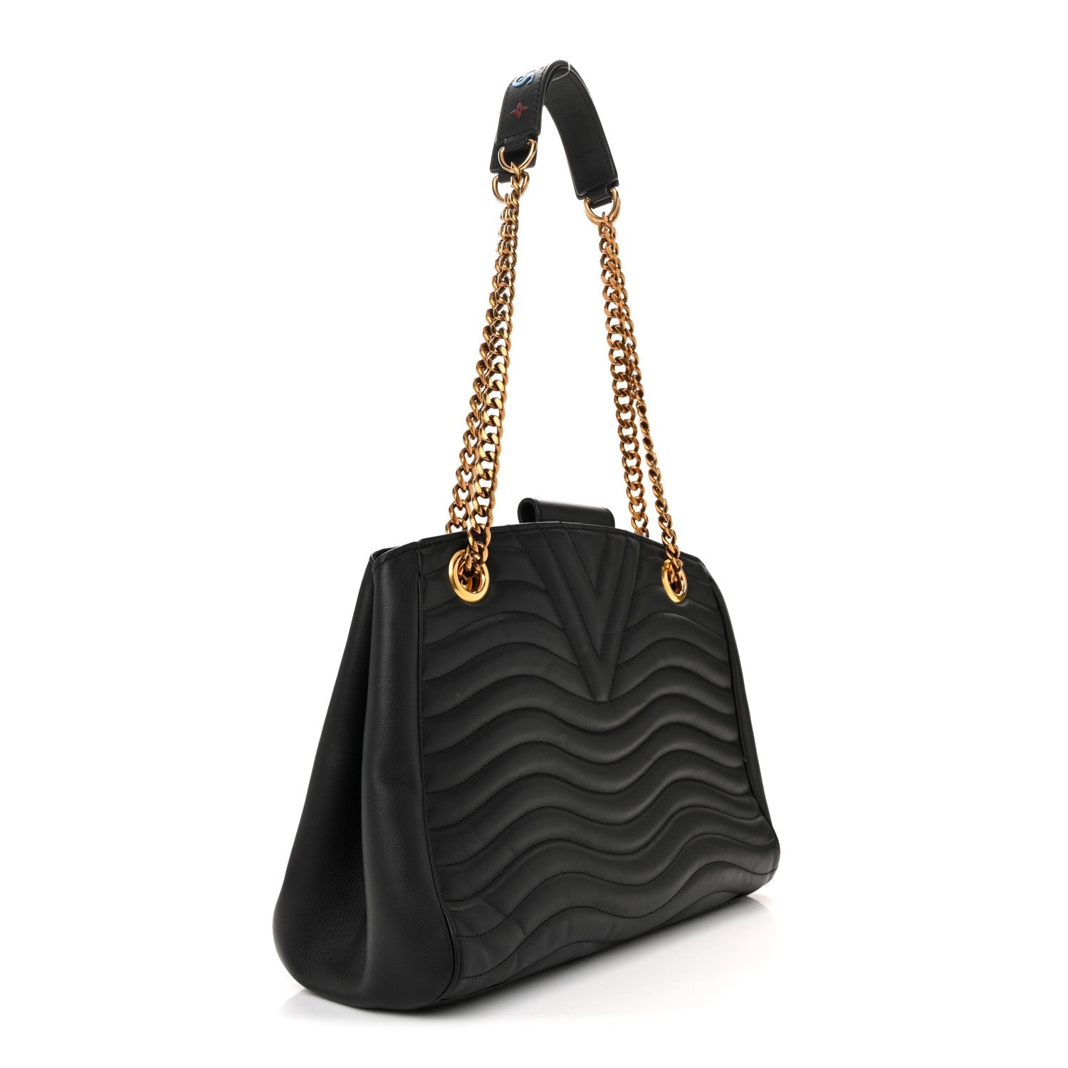 Calfskin New Wave Chain Tote Black