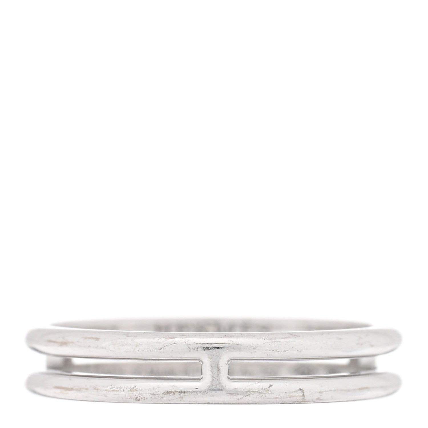 18K White Gold Ariane Wedding Band Ring 55 7.25