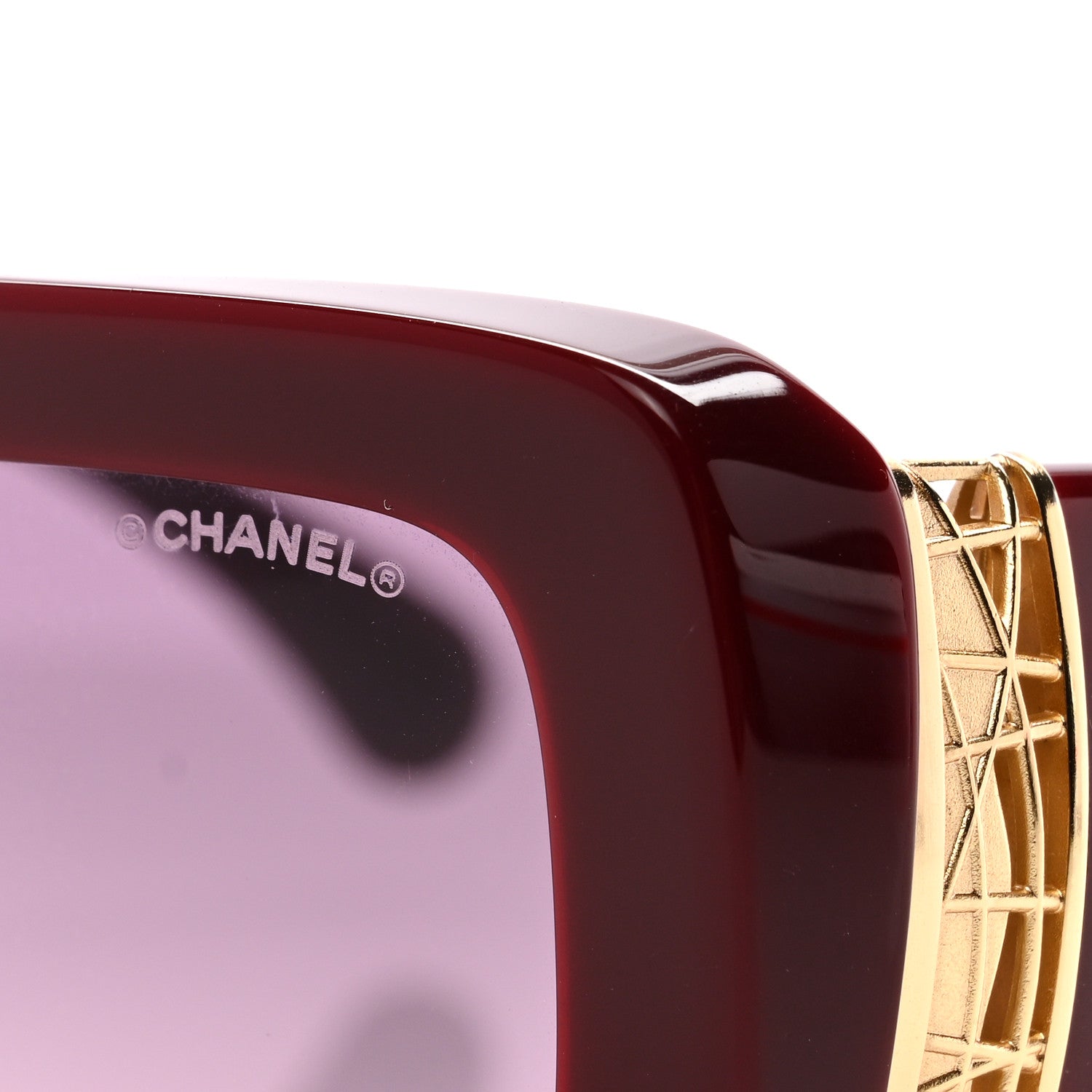 Acetate Rectangle Sunglasses 5534 Red