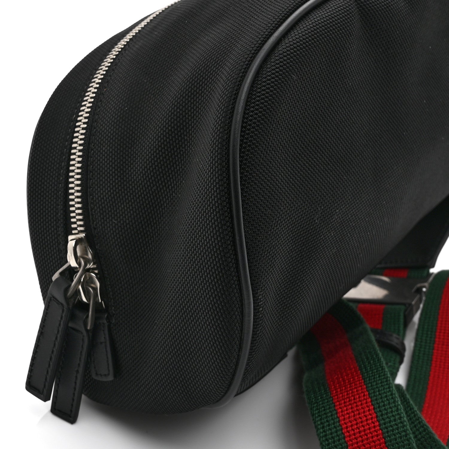 Techno Canvas Web Large Belt Bag Black