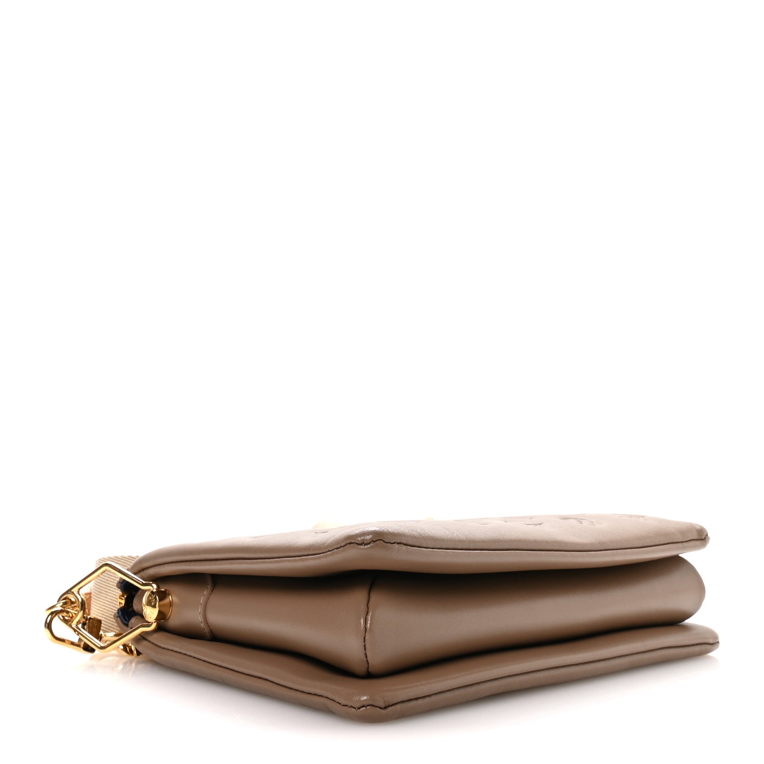 Lambskin Embossed Monogram Coussin PM Taupe