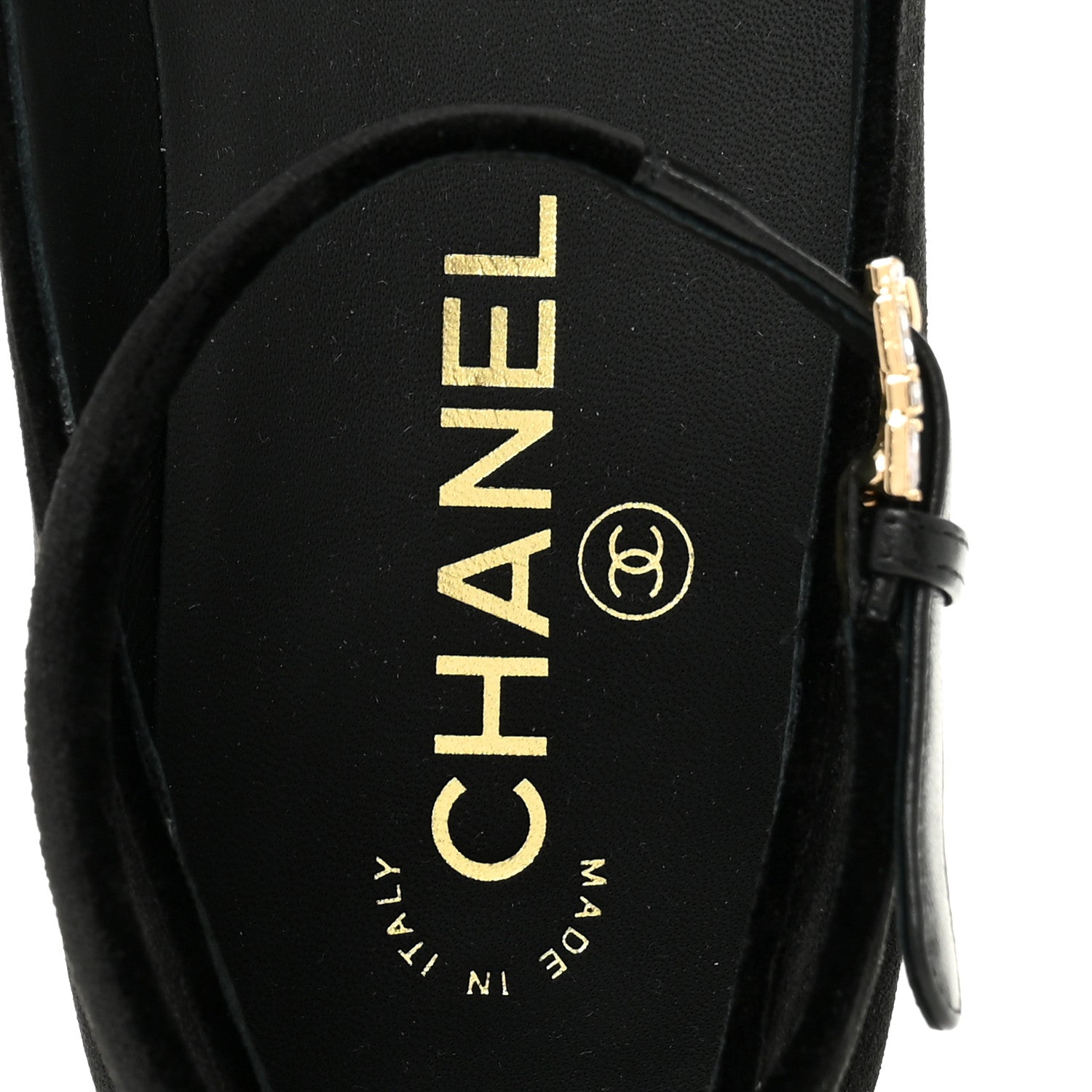 Velvet Strass CC Bow Mary Jane Flats 36 Black