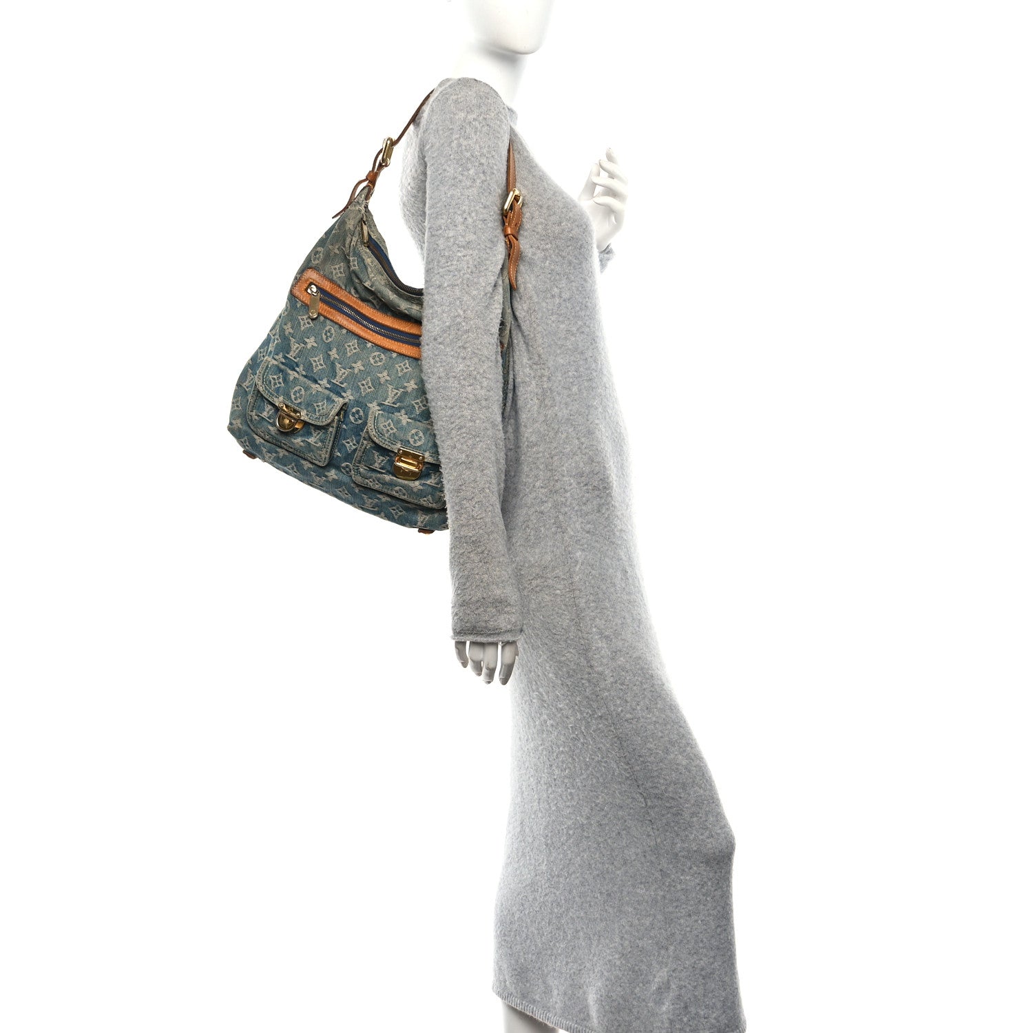Denim Monogram Baggy GM Blue