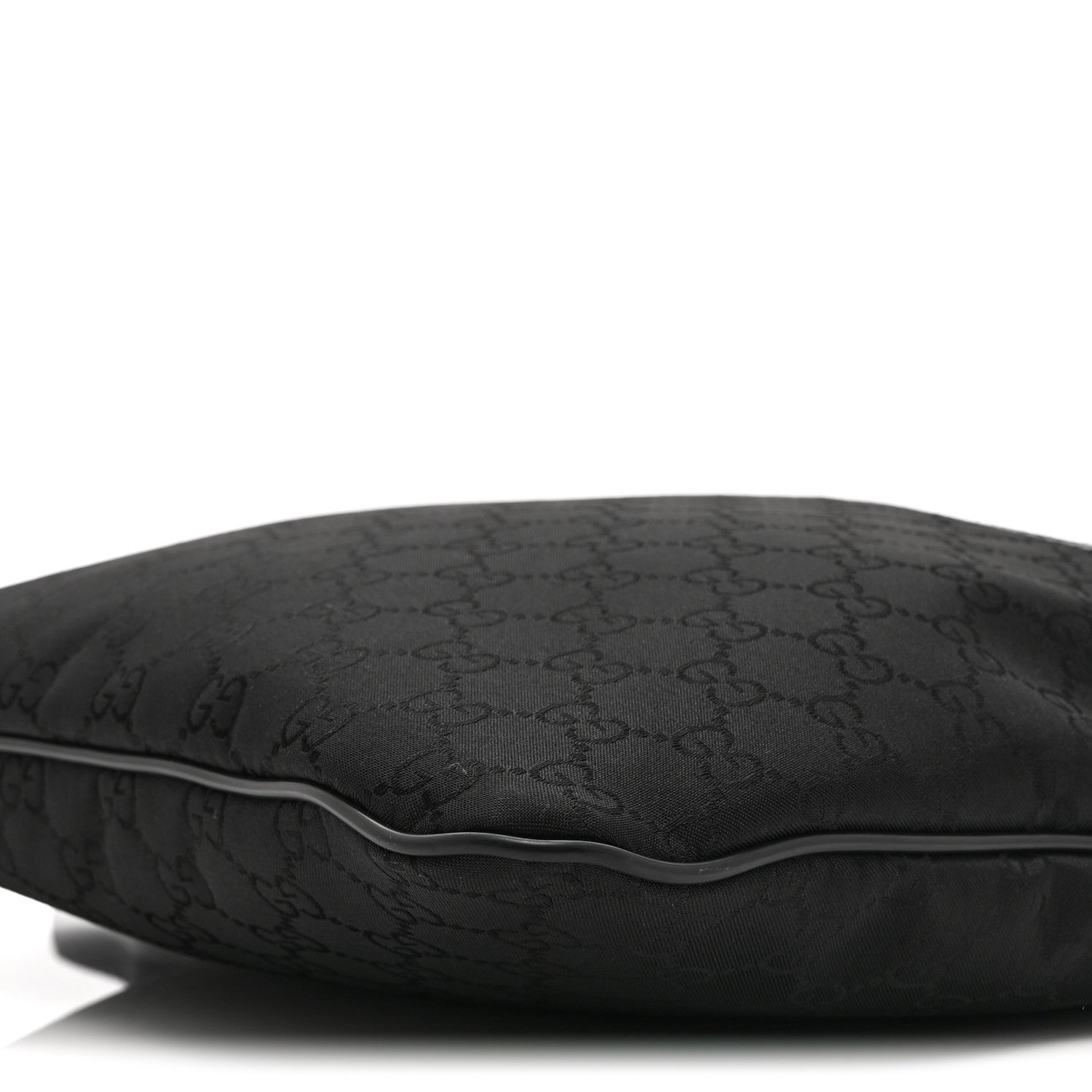 Nylon Monogram Small Flat Messenger Bag Black