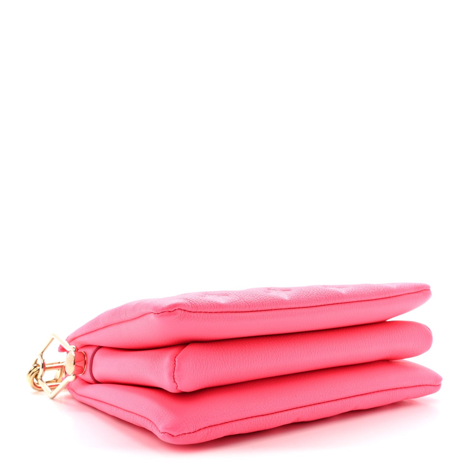Calfskin Embossed Monogram Coussin BB Rose Fluo