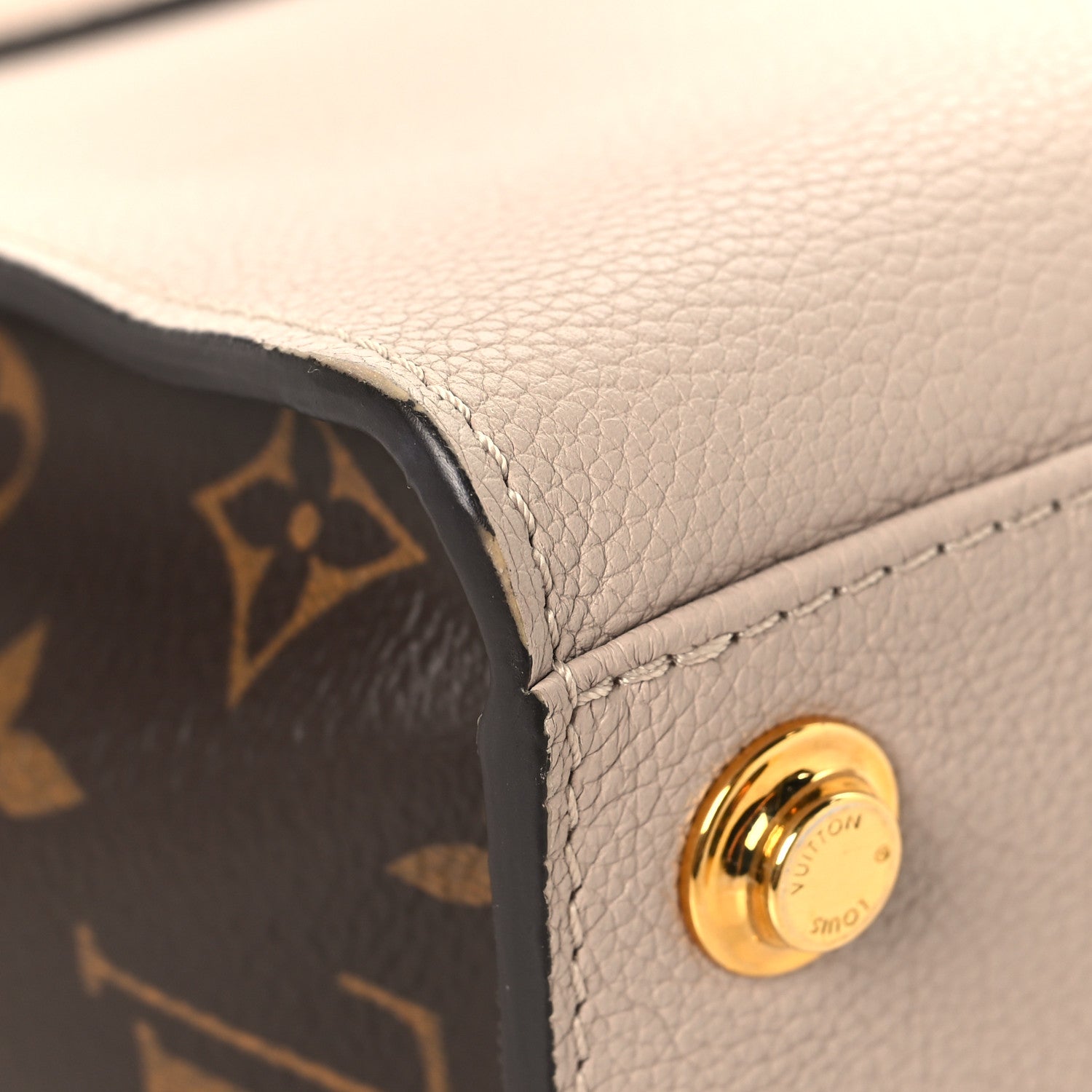 Calfskin Monogram On My Side PM Greige