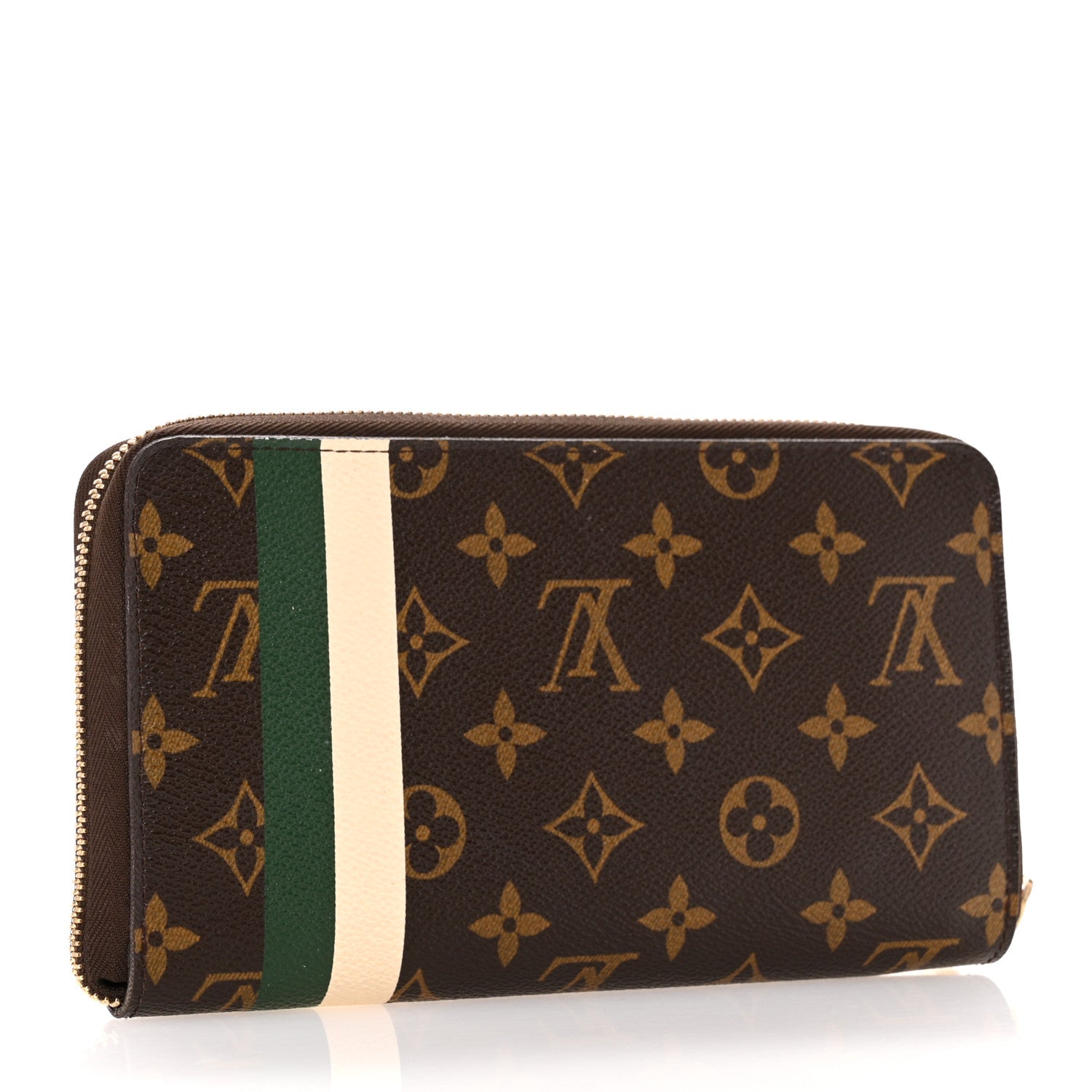 Monogram Groom Zippy Organizer Wallet Green