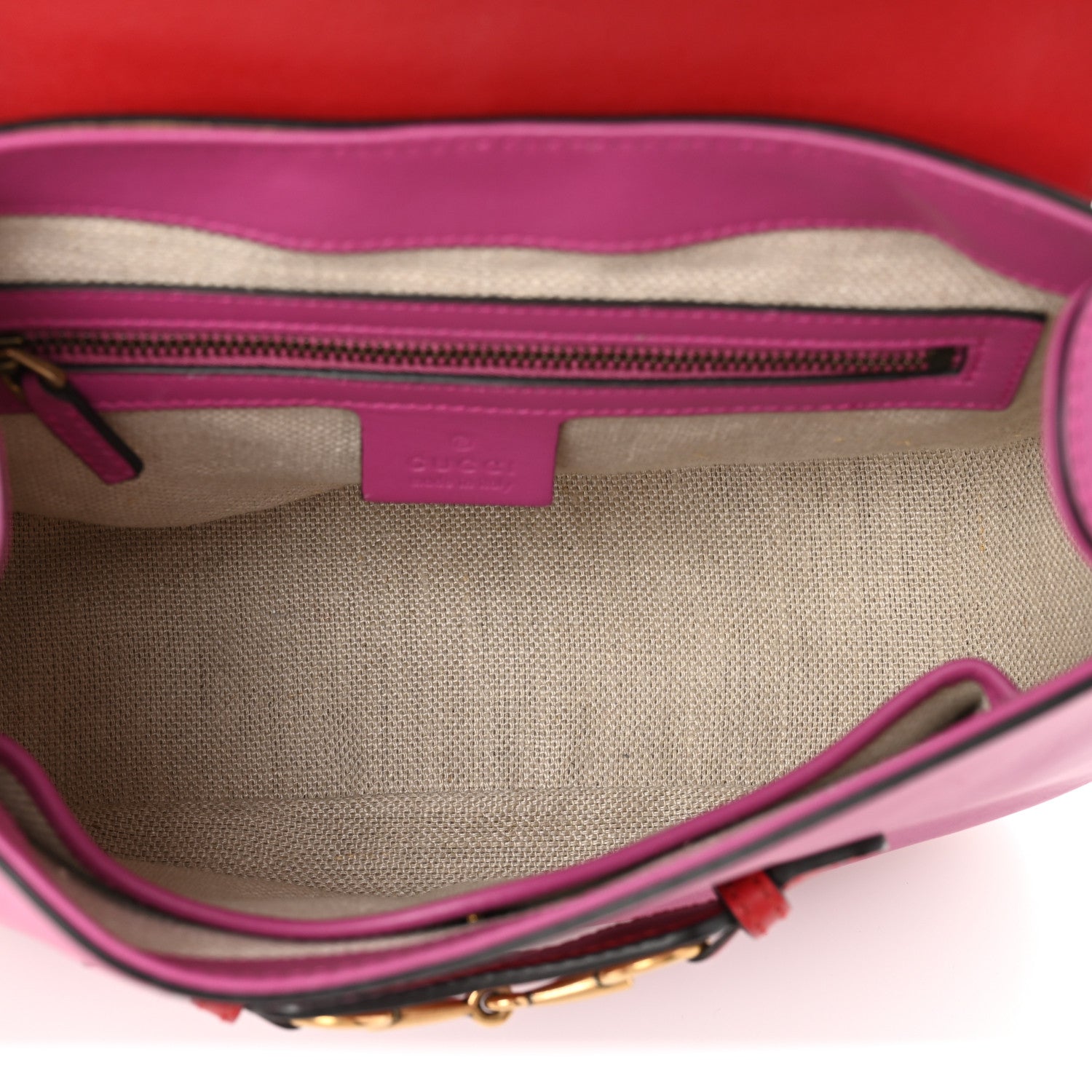 Calfskin Medium Lady Web Shoulder Bag New Rosette Hibiscus Red