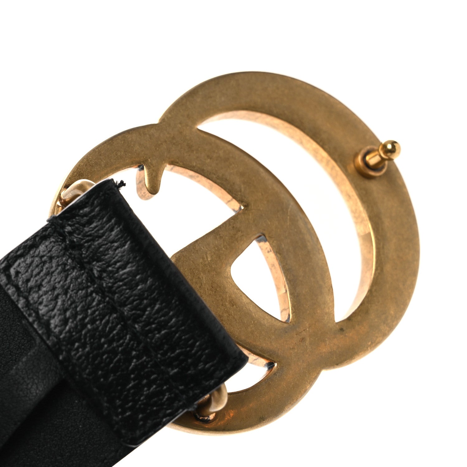 Textured Calfskin Double G 40mm Belt 80 32 Black