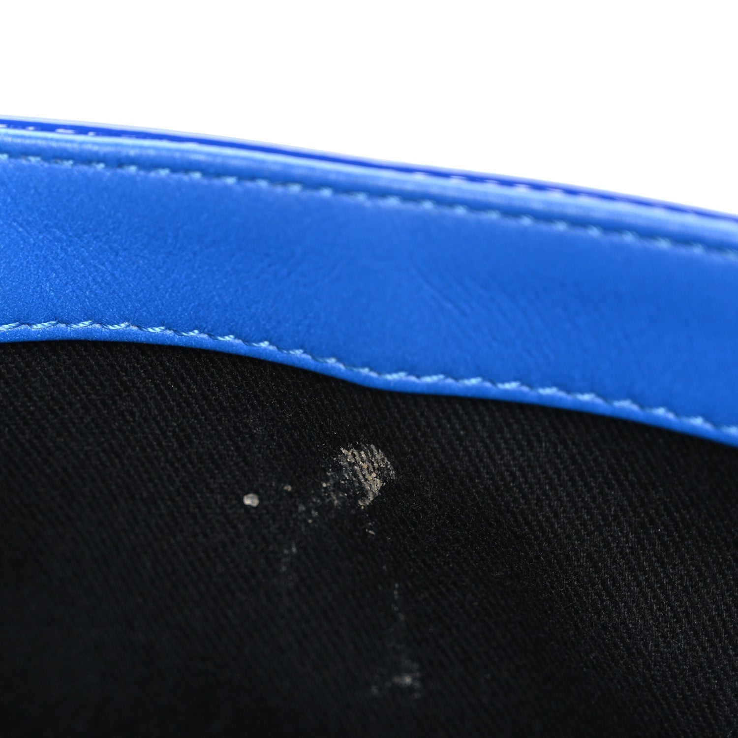 Patent Quilted Large Coco Shine Flap Blue