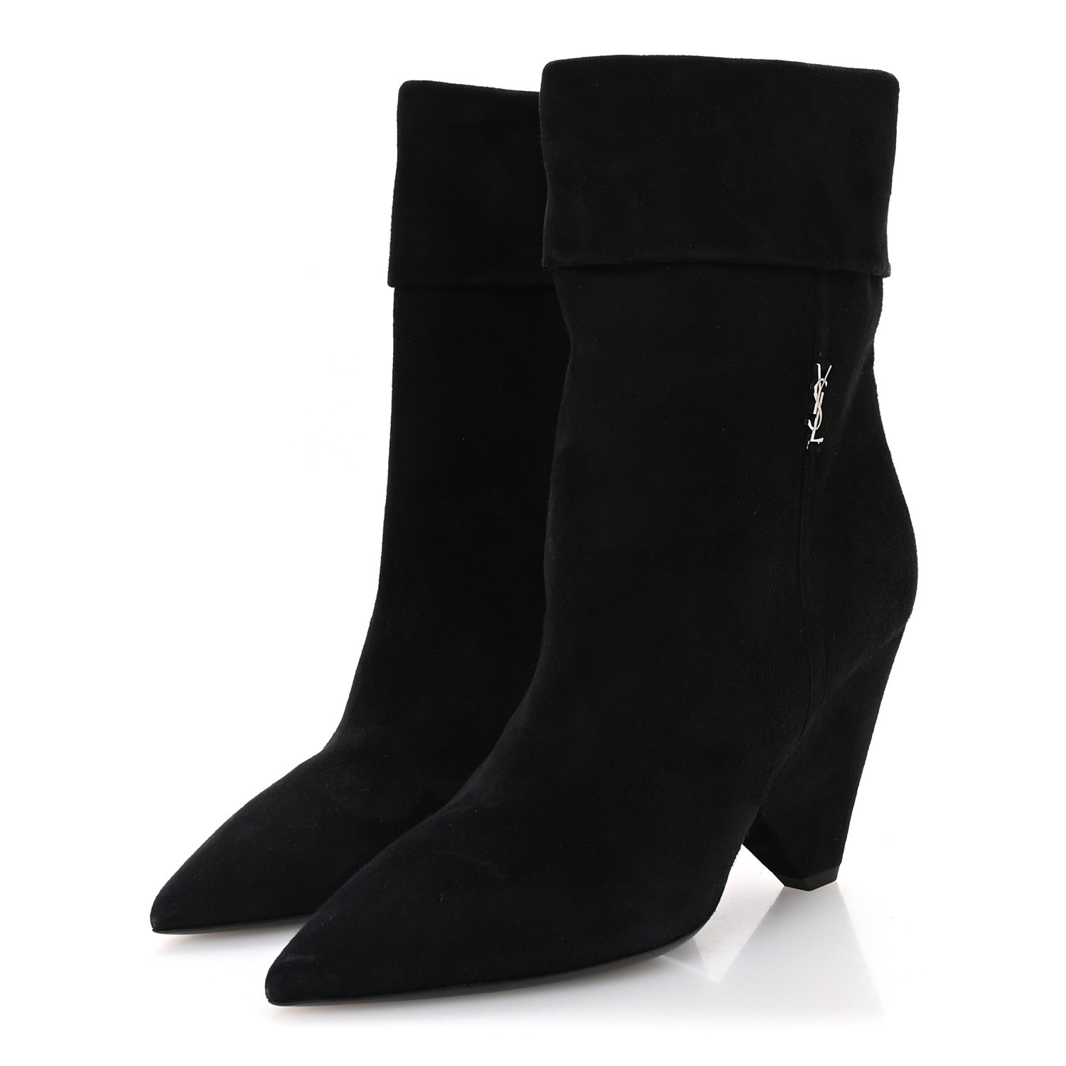 Kid Scamosciato Niki 85 Wedge Booties 38.5 Black