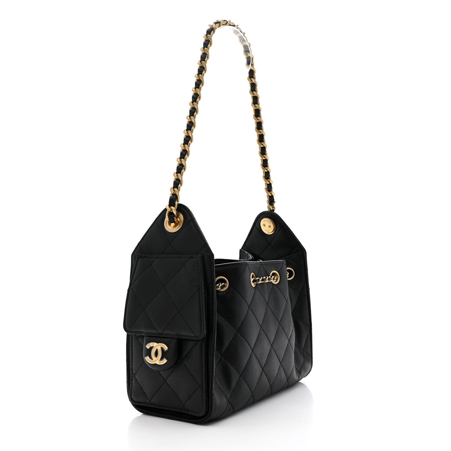 Caviar Quilted Mini Chanel 25 Handbag Black