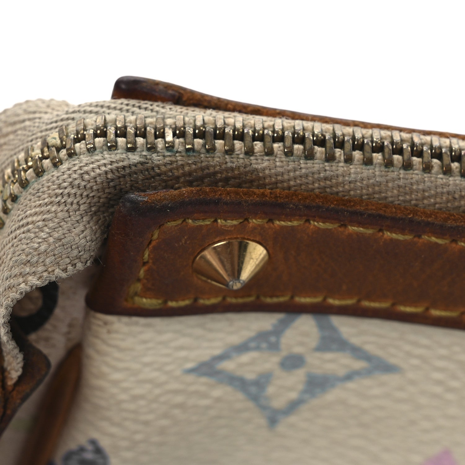 Monogram Multicolor Pochette Accessories White