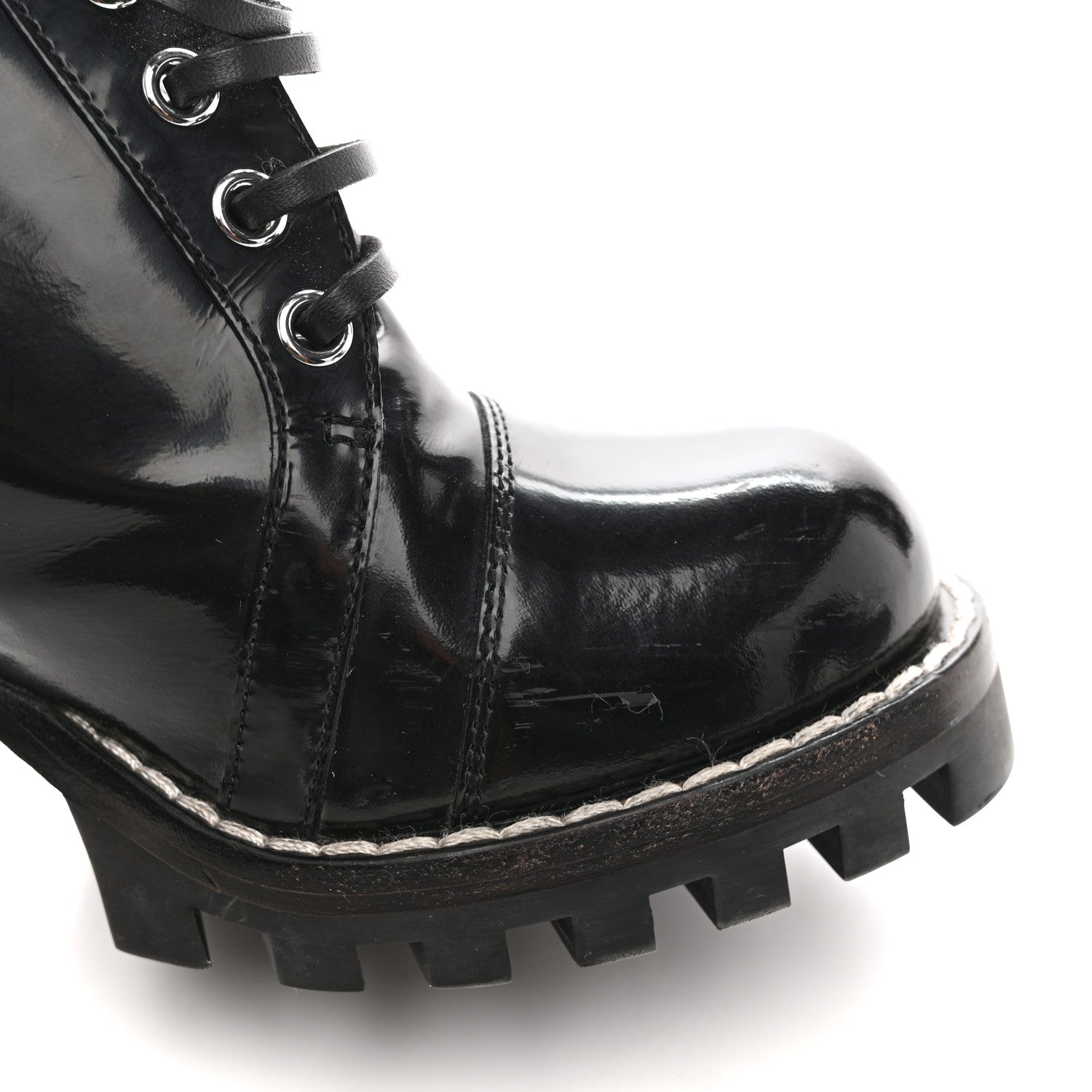 Glazed Calfskin Monogram Star Trail Ankle Boots 39 Black