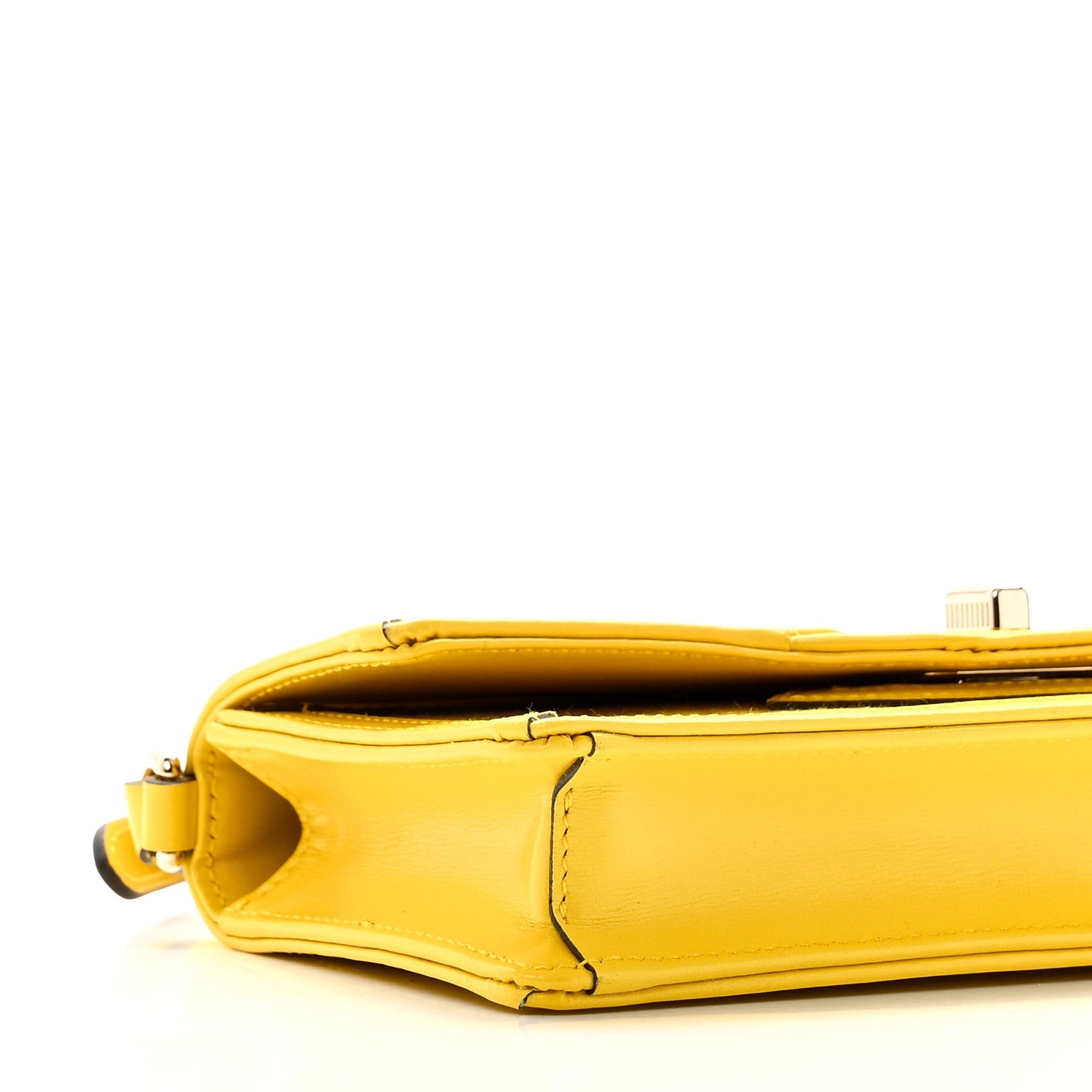 GG Monogram Textured Dollar Calfskin Mini Luce Shoulder Bag Yellow