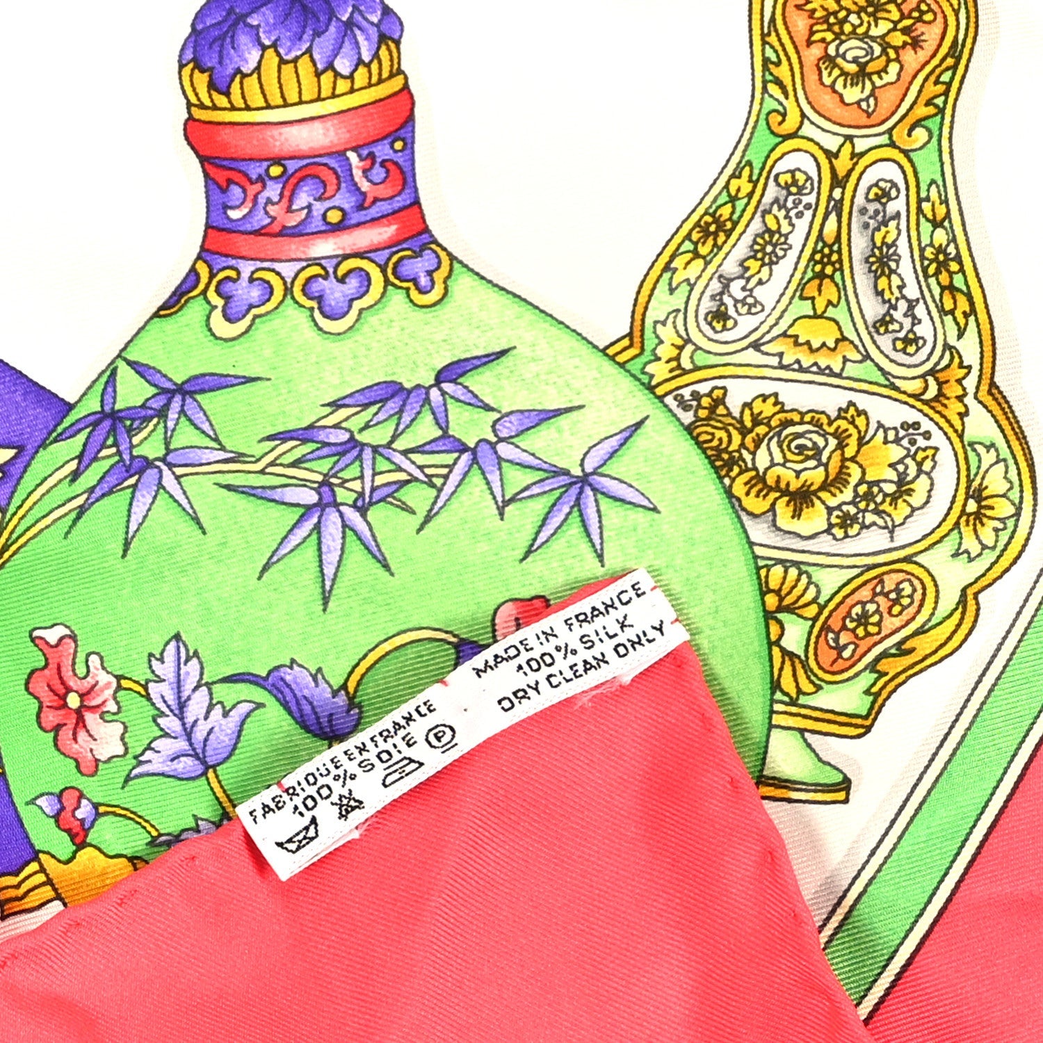 Silk Qu Importe Le Flacon Scarf 90 Pink Multicolor