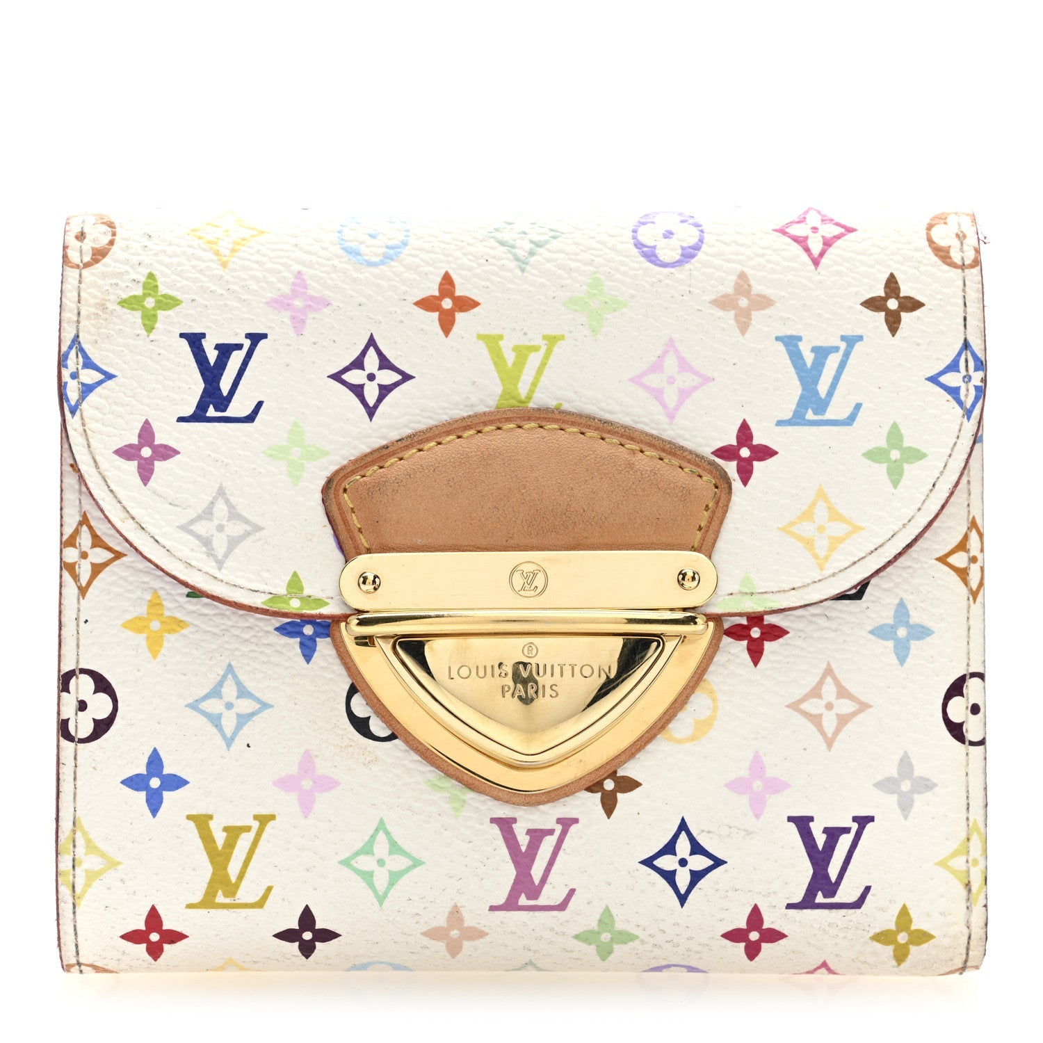 Monogram Multicolor Joey Wallet White Litchi