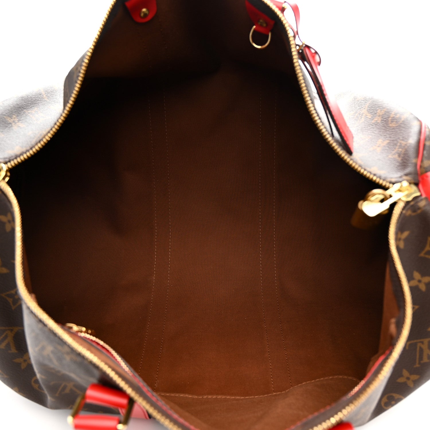 Monogram Macassar Keepall Bandouliere 50 Red