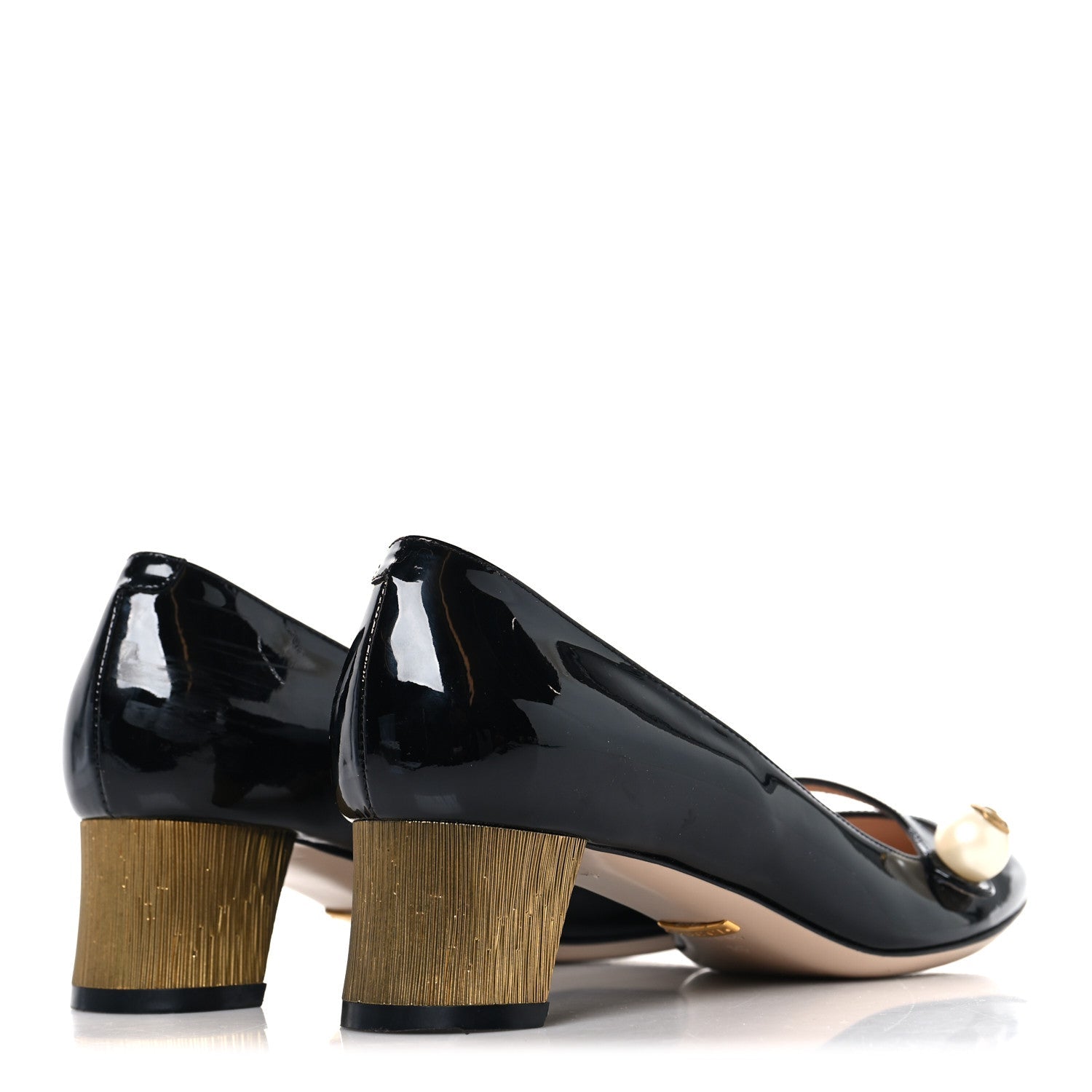 Vernice Crystal Pearl Embellished Mary Jane Pumps 36 Black