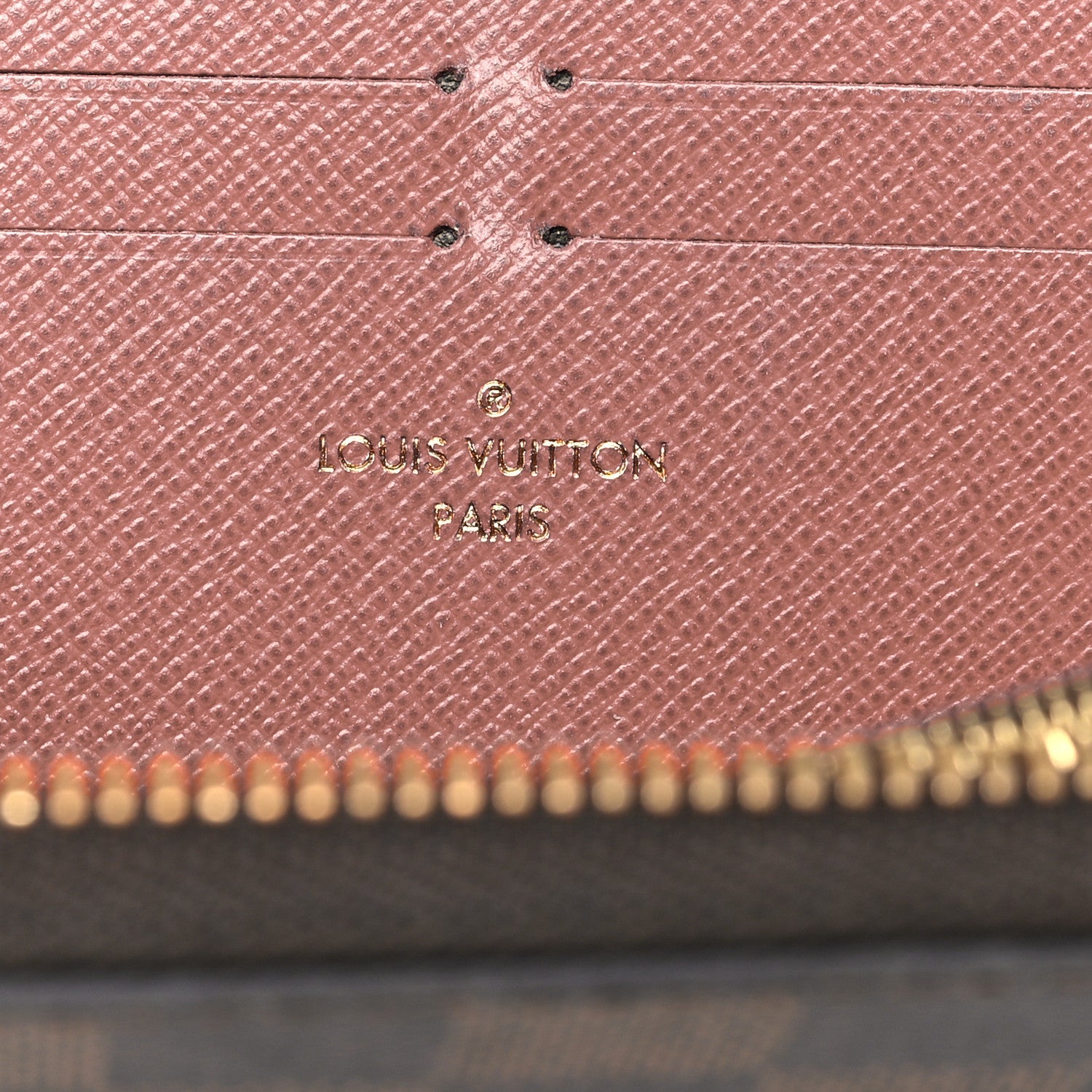 Damier Ebene Clemence Wallet Cherry