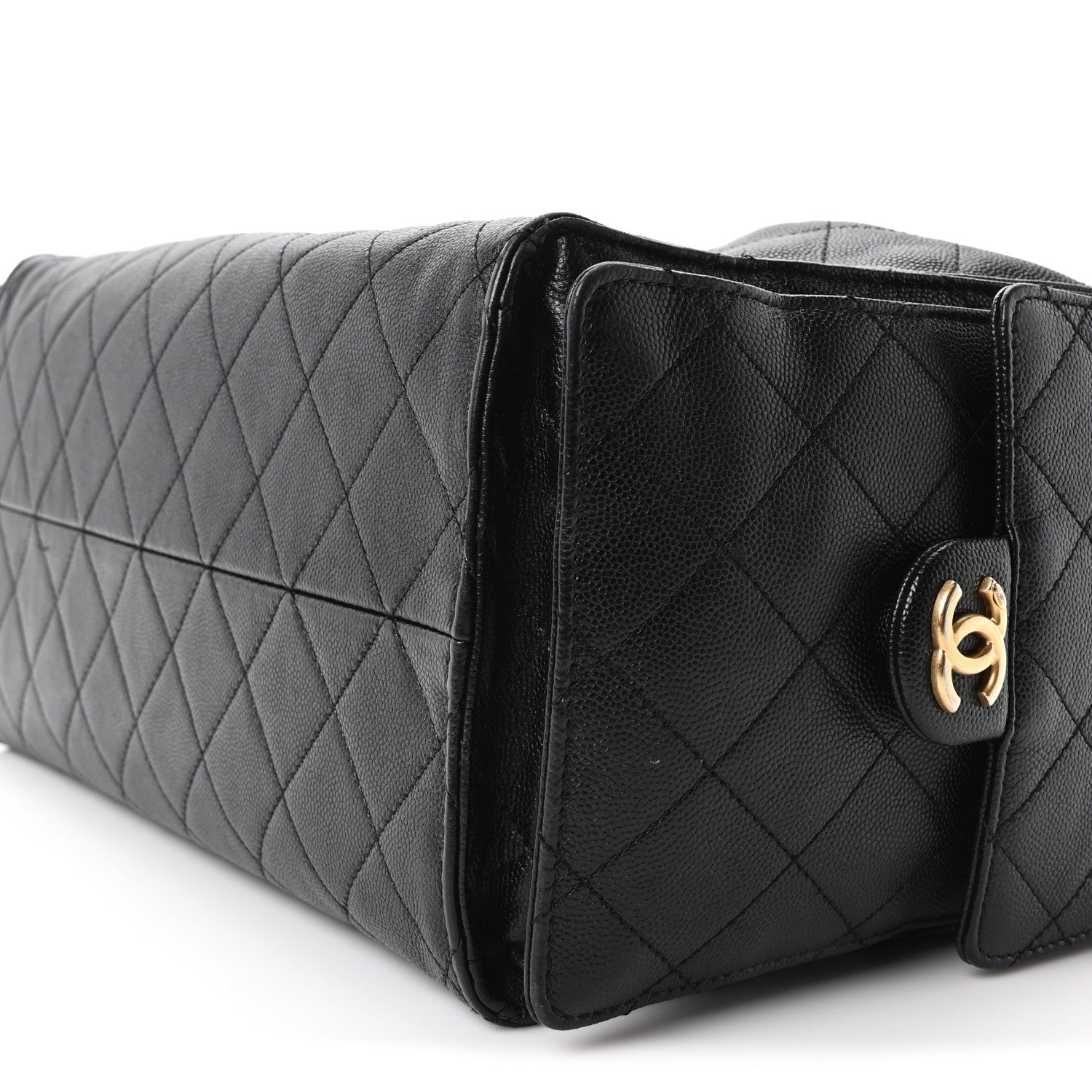 Caviar Quilted Medium Chanel 25 Handbag Black
