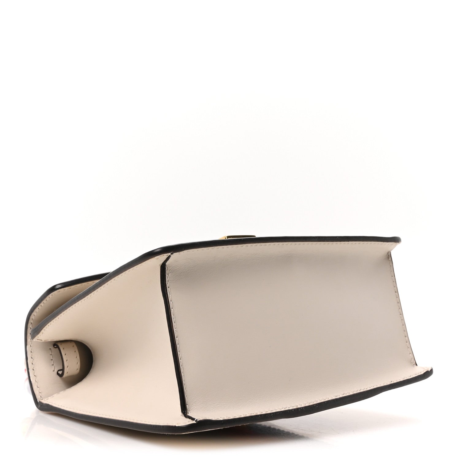 Calfskin Mini Sylvie Top Handle Bag White