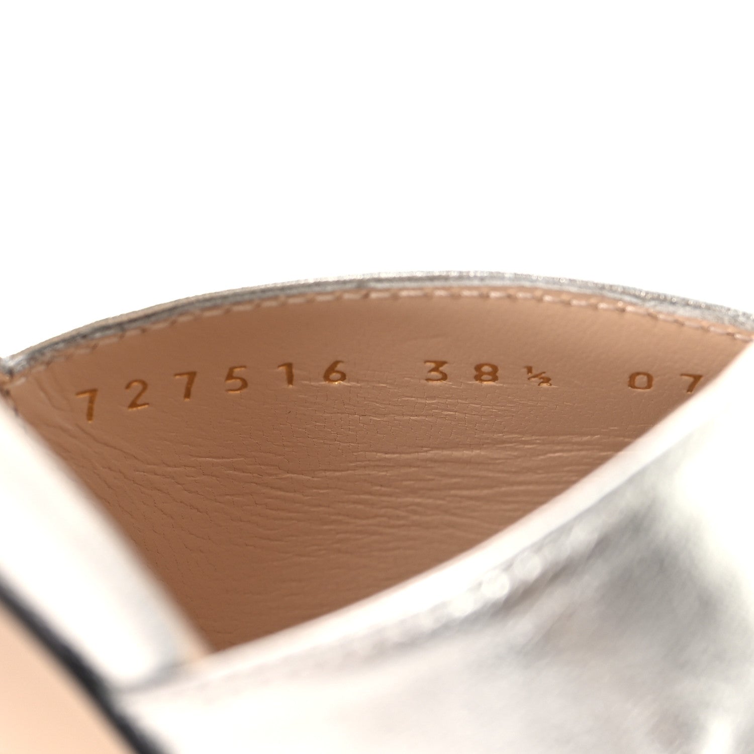 Metallic Nappa Rose 95mm Open Toe Pumps 38.5 Argento