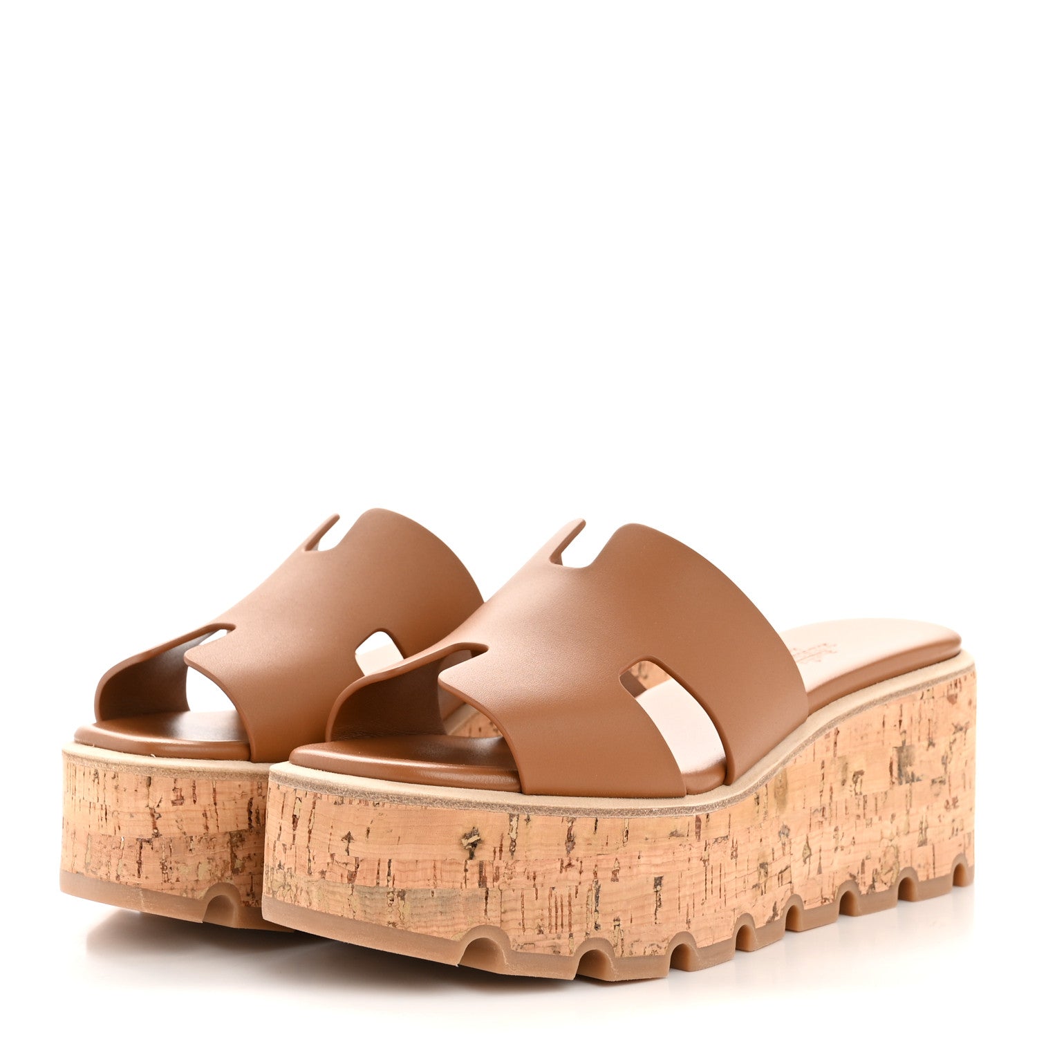 Calfskin Cork Eze 30 Sandals 35 Gold