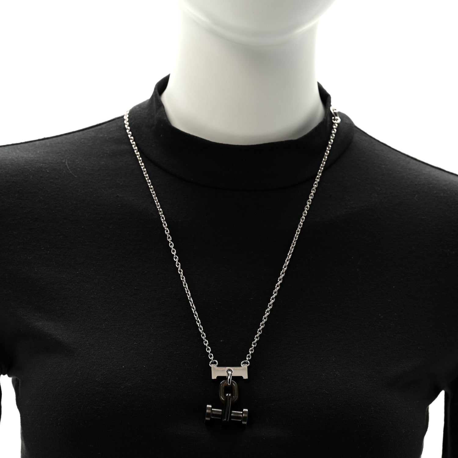 Palladium Buffalo Horn Mobile Necklace