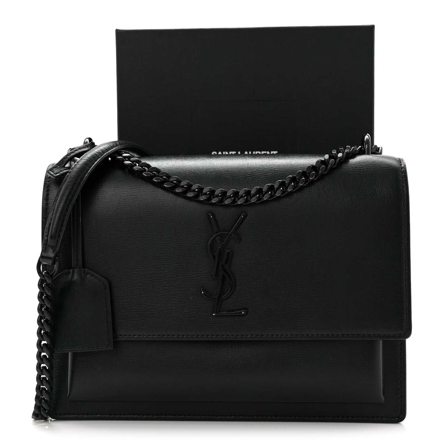 Calfskin Medium Monogram Monochrome Sunset Black