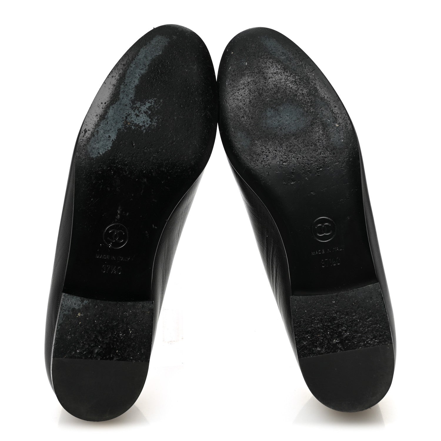 Lambskin Patent Cap Toe CC Ballerina Flats 37.5 Black