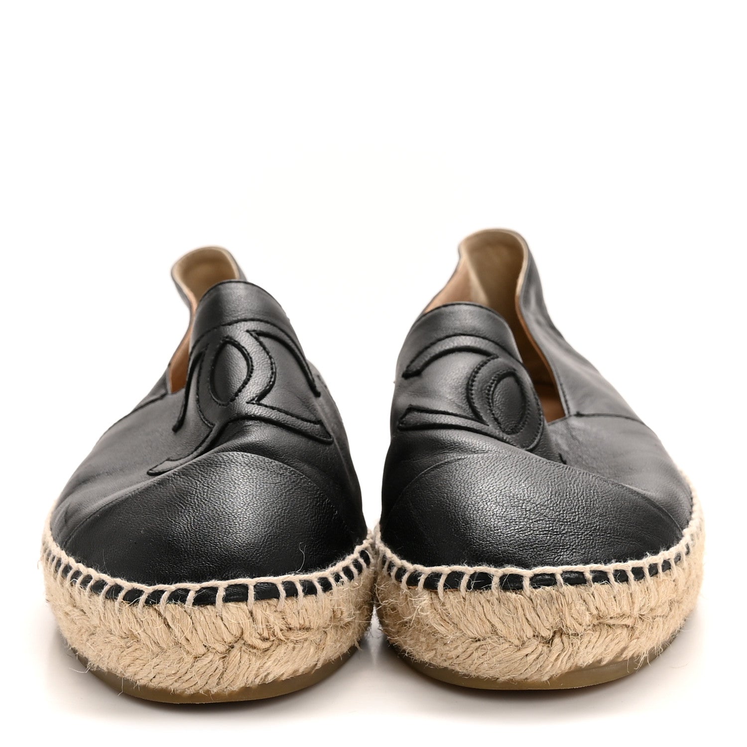 Lambskin CC Espadrilles 37 Black