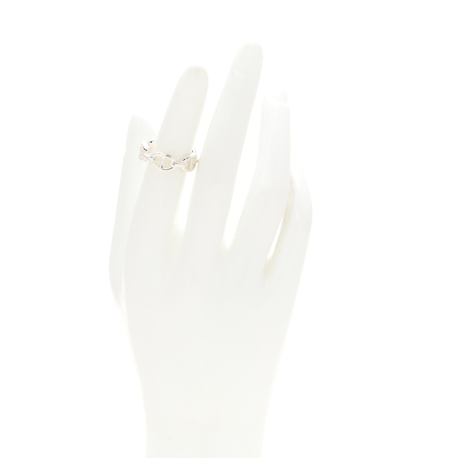 Sterling Silver PM Chaine d'Ancre Enchainee Band Ring 52 6