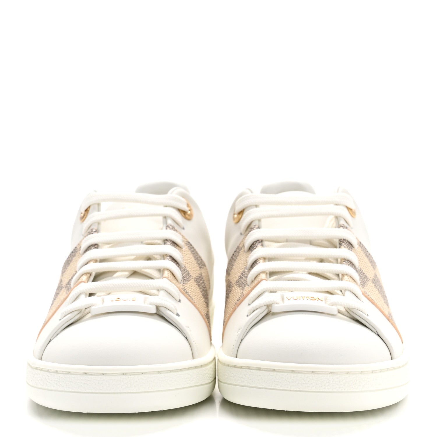 Damier Azur Front Row Sneaker 36 White