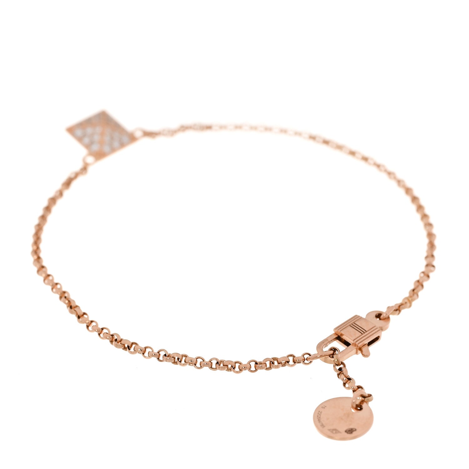 18K Rose Gold Diamond Clou d'H Bracelet