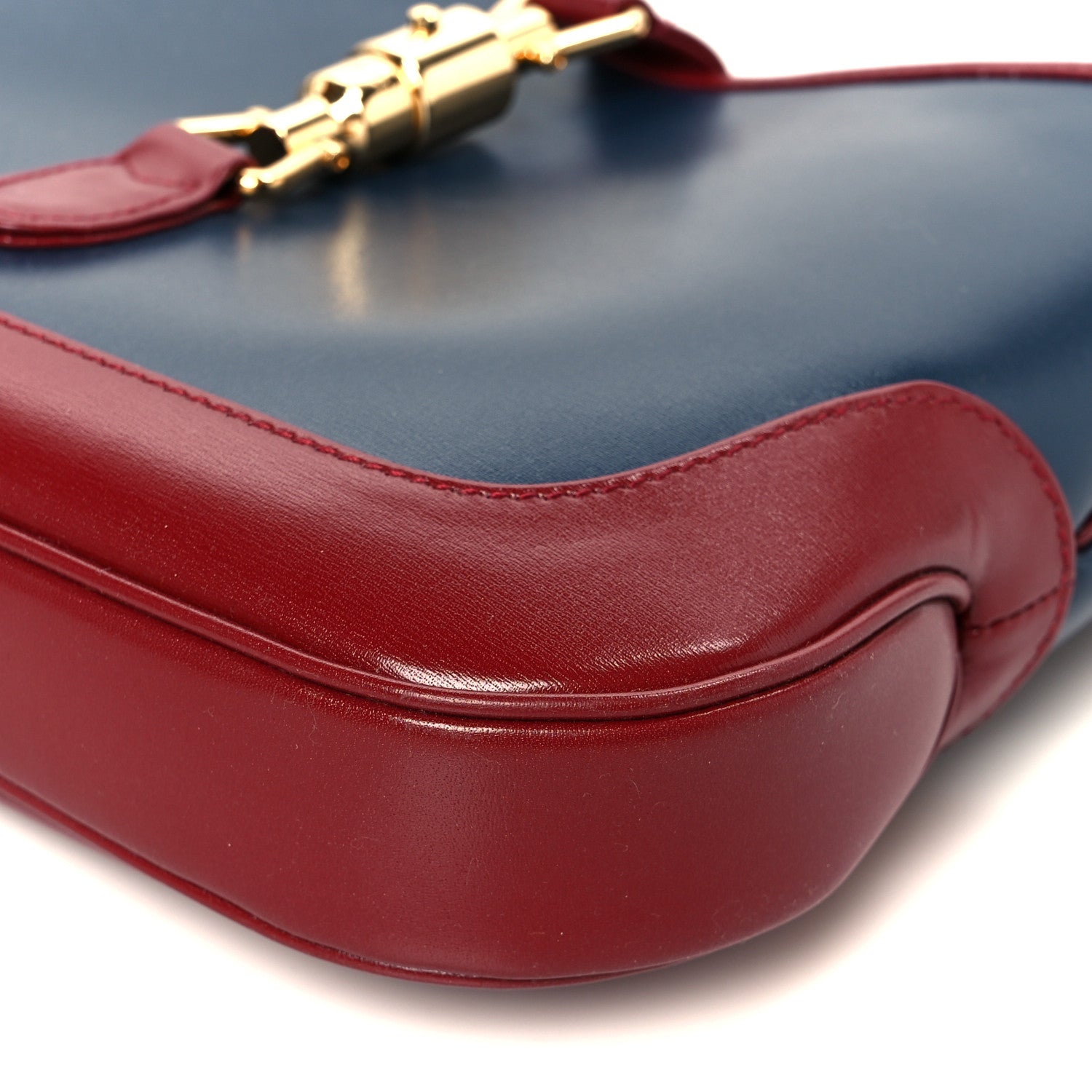 Boarded Dyana Lux Calfskin Bi-Color Small Jackie 1961 Hobo Blue Agata New Cherry Red