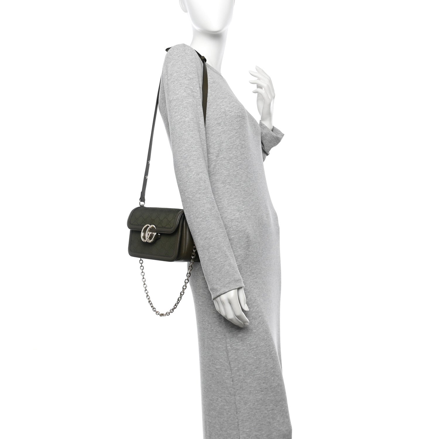 Monogram Small Gucci Go Shoulder Bag Luscious Green