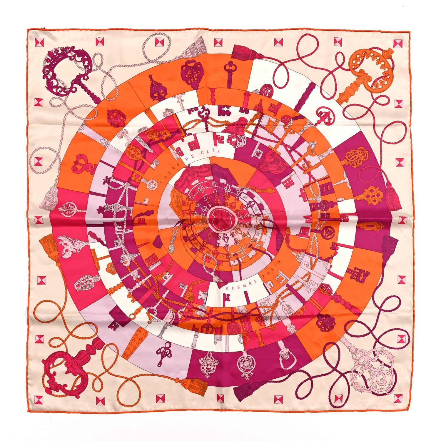 Silk Tours De Cles Scarf 70